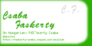 csaba faskerty business card